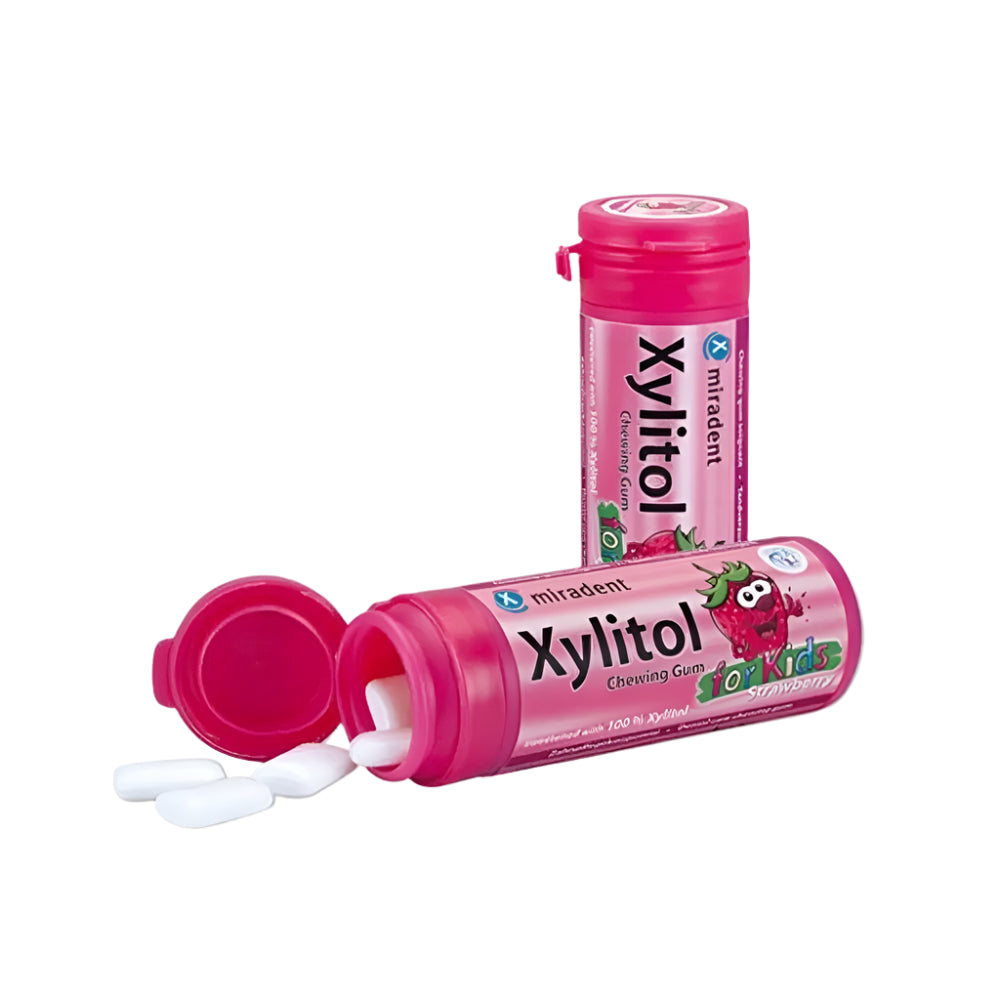 Miradent chwing gum fraise kids 30