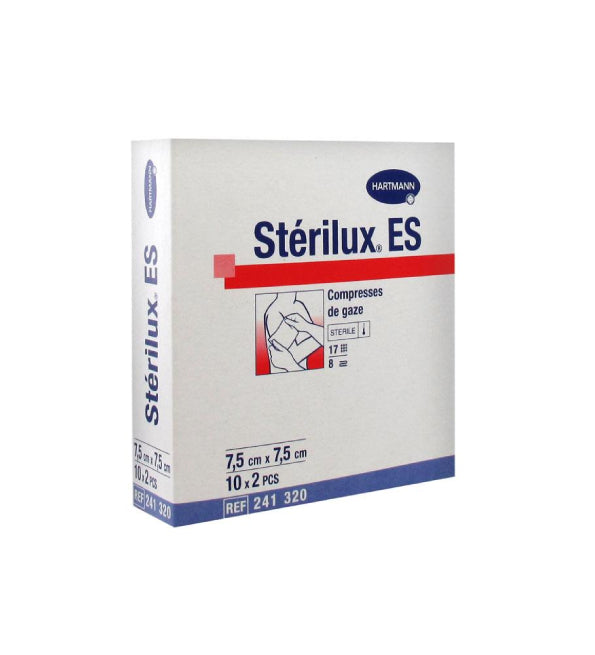 Boîte de compresses de gaze stériles Hartmann Sterilux ES 7,5 x 7,5 cm