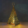 Ornement Lampe en Métal 14x14x29cm - Dorée