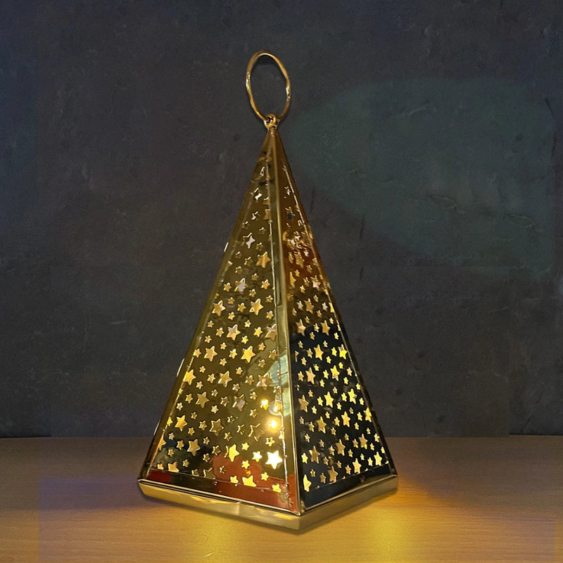 Metal Lamp Ornament 14x14x29cm - Gold