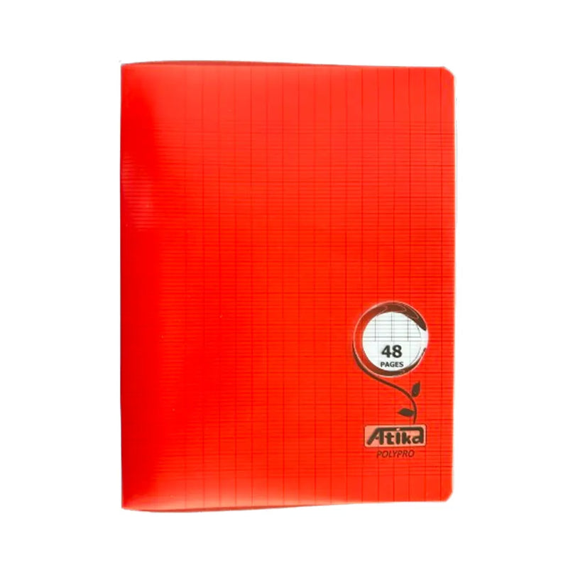 Atika Stitched Notebook Small Format 48 Pages Seyès 90g - Red