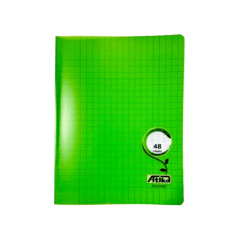 Atika Stitched Notebook Small Format 48 Pages Seyès 90g - Green