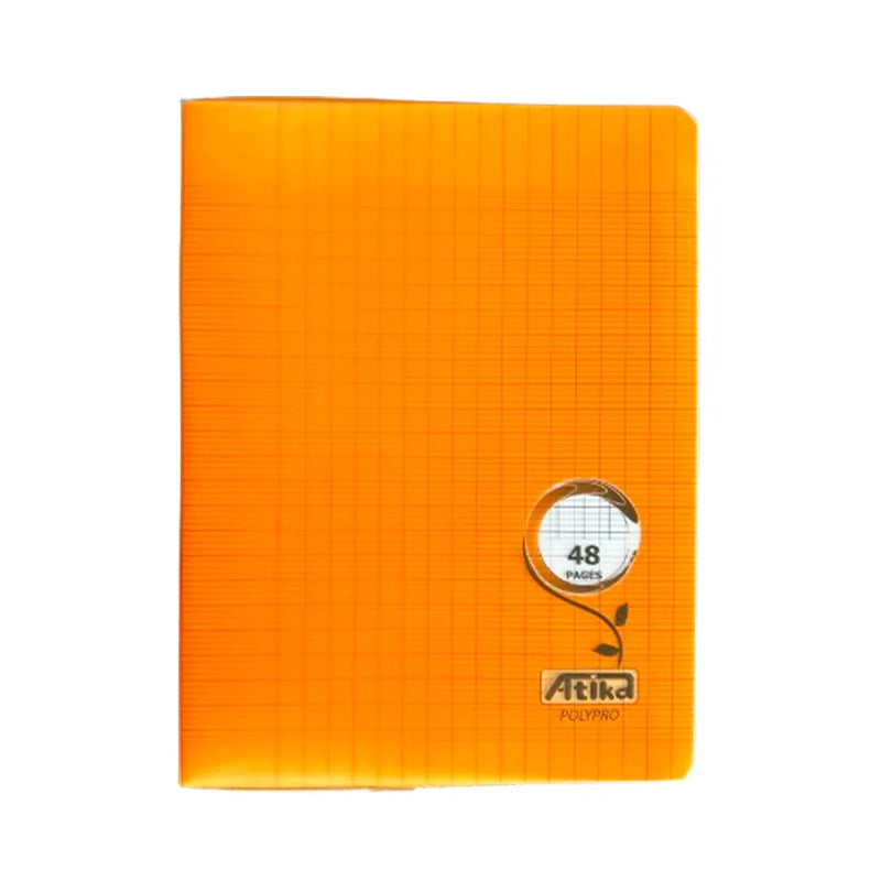 Atika Stitched Notebook Small Format 48 Pages Seyès 90g - Orange