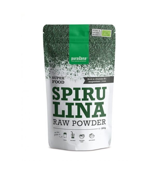 Purasana Poudre de Spiruline Bio 200 g – sachet