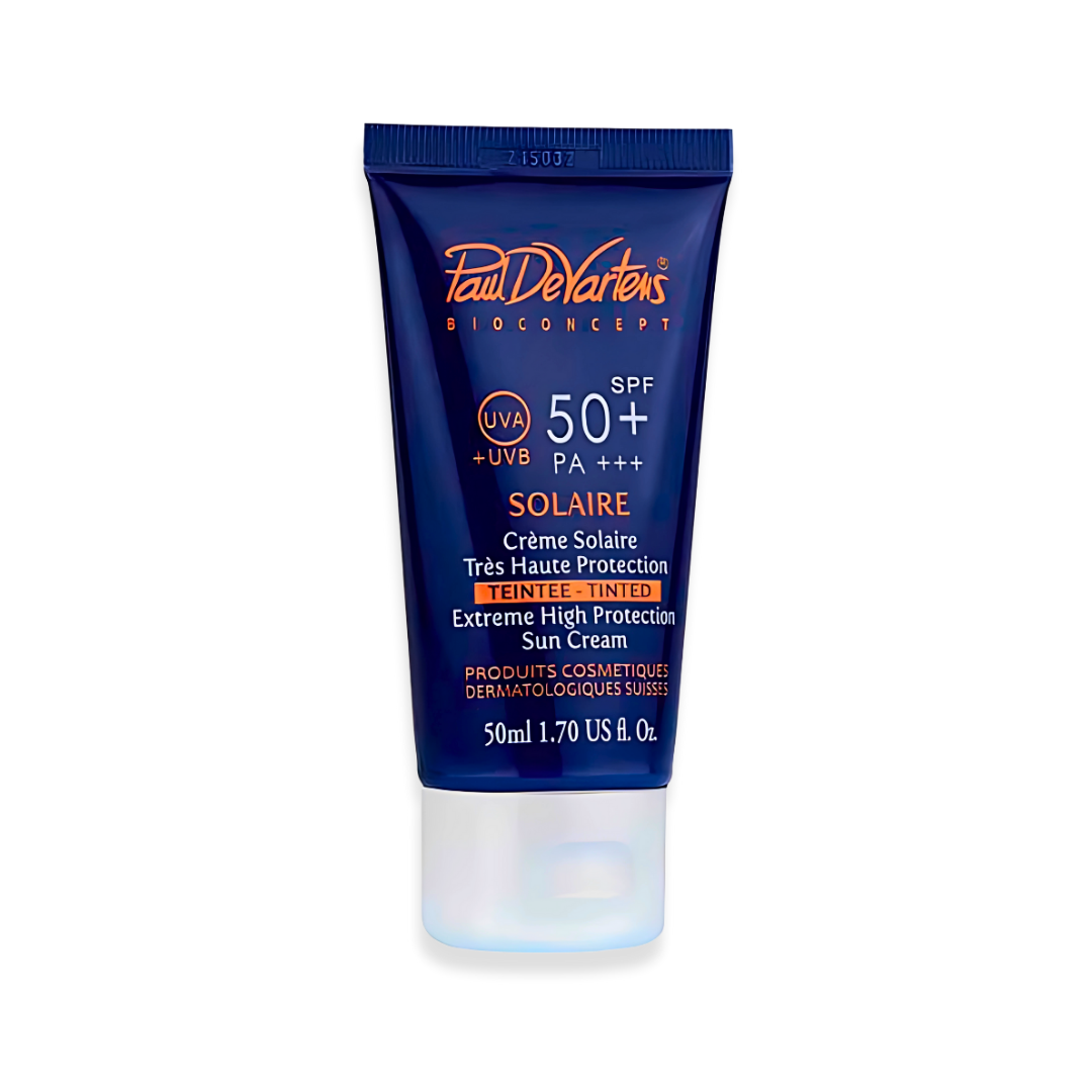 Tube Paul de Vartens Crème Solaire Teintée SPF50+ 50 ml