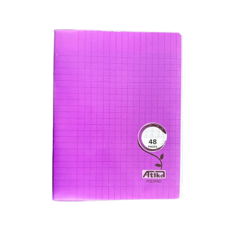 Atika Stitched Notebook Small Format 48 Pages Seyès 90g - Purple