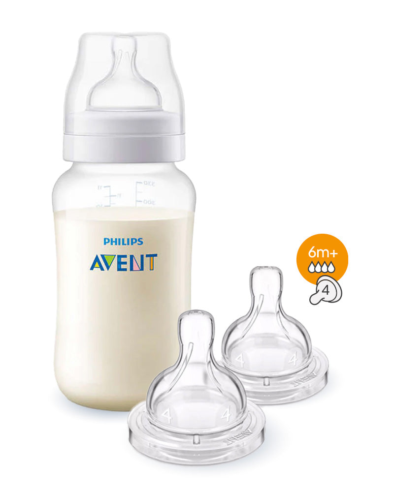 Oferta: Biberón anticólicos Philips Avent 330ml = 2 tetinas anticólicos 6M+ gratis