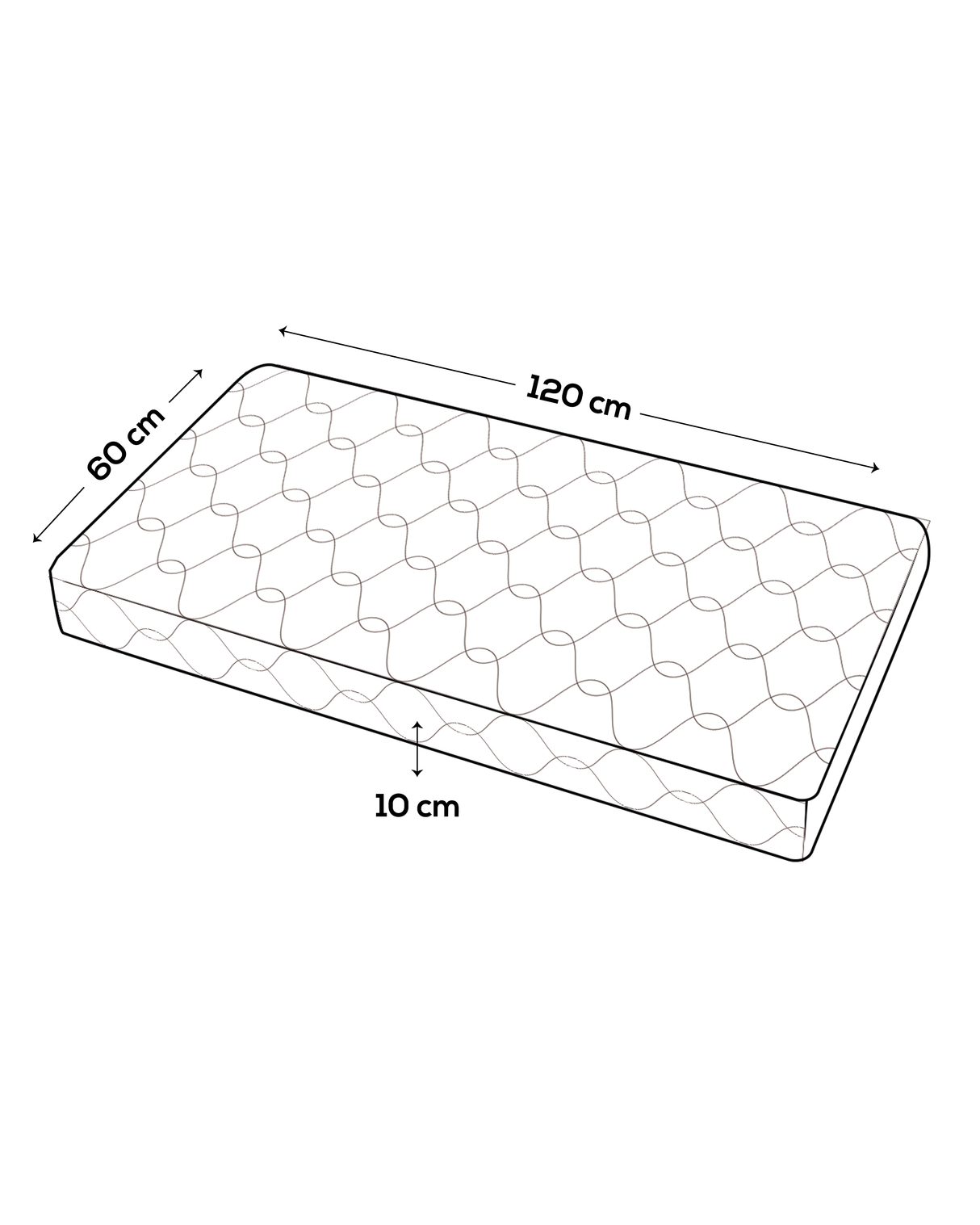 Wlidaty Home Matelas pour Bébé Tendresse 60x120 cm