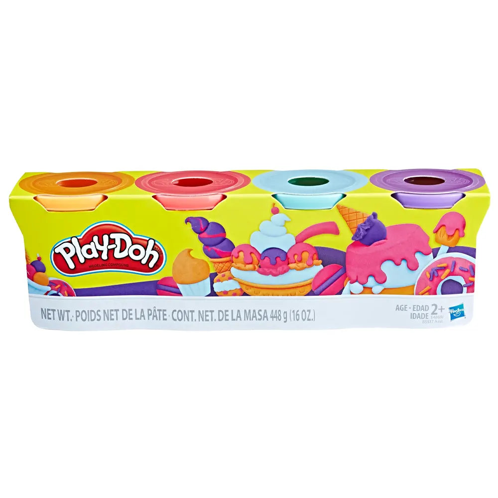 Play-Doh 4 Botes Plastilina Colores Pastel - 2A+