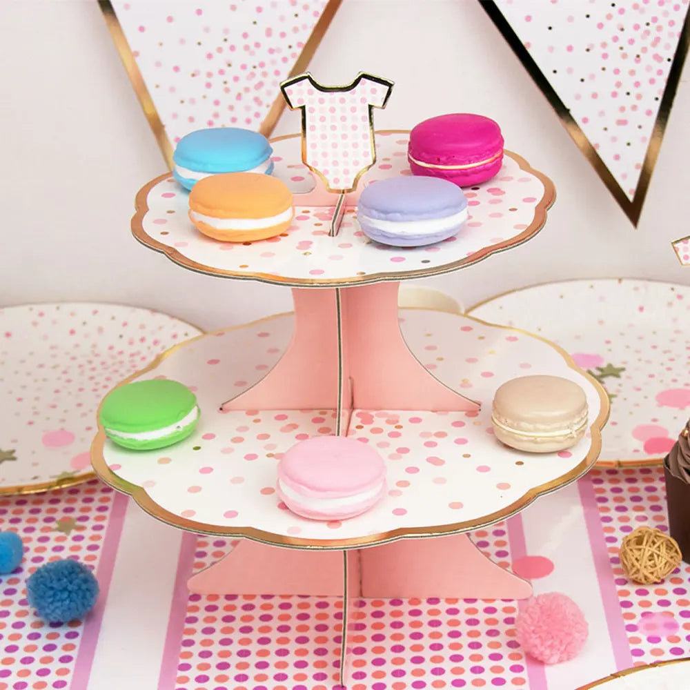Présentoir à Gâteaux Baby Pink