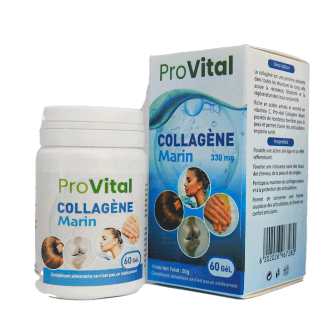 Pro Vital Collagène Marin 330 mg – boîte de 60 gélules