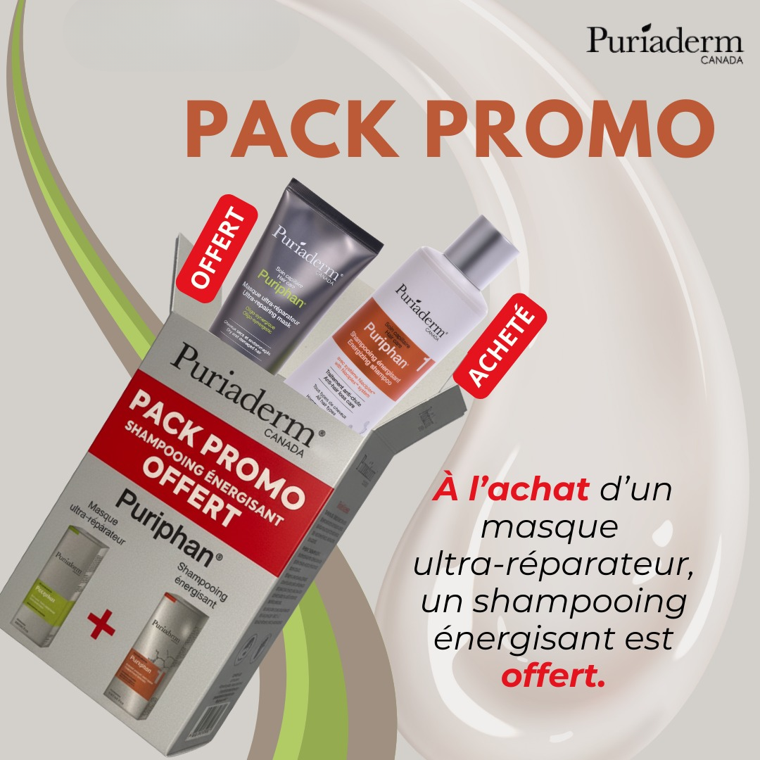 Pack Puriaderm Puriphan masque ultra-réparateur et shampooing énergisant