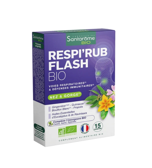 Santarome Respi'Rub Flash – 15 comprimidos