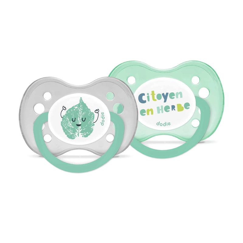 Set de 2 Chupetes Anatómicos de Silicona Dodie +6m - Horario de Verano