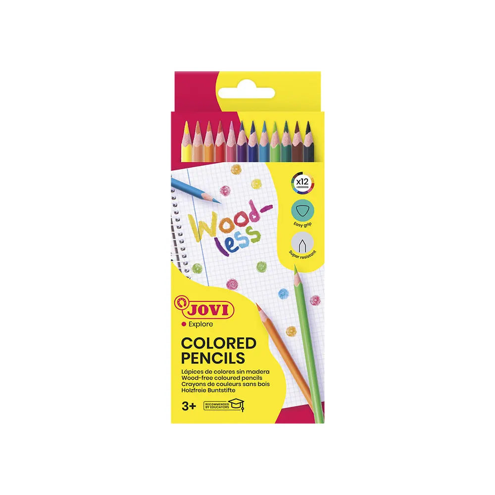 Jovi 12 Crayons de Couleur en Bois