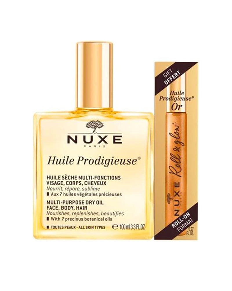 Nuxe Huile Prodigieuse 100ml y Roll on - 8ml