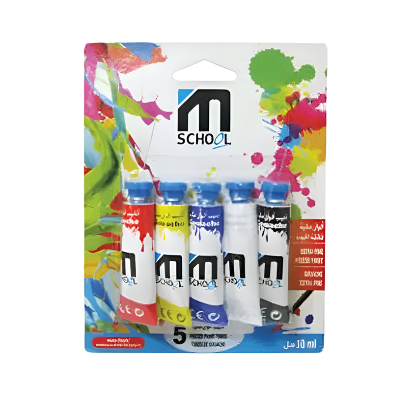 M.School Gouache Paints 5 Tubes in Blister Pack