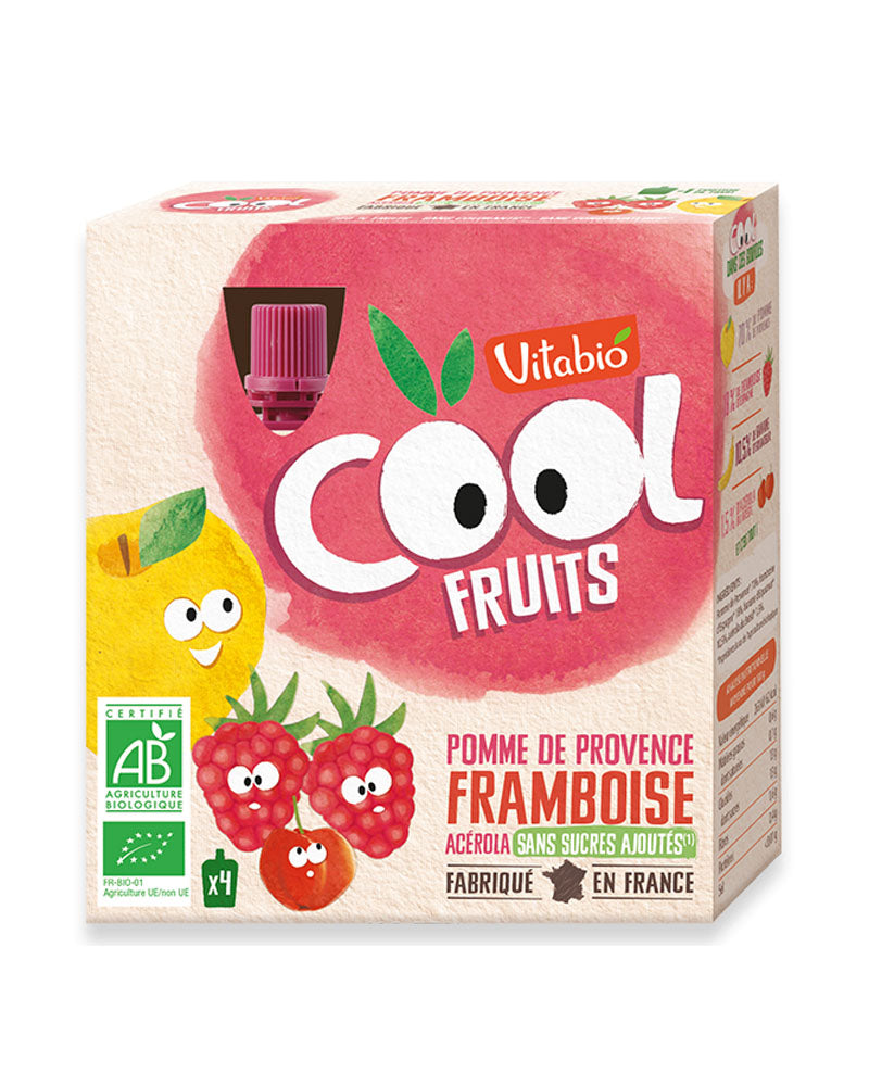 Vitabio COOL FRUITS Pomme Framboise 4x 90g