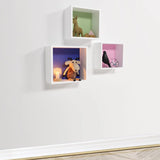 Wlidaty Home Cube Mural Fond Rose 30x30 cm
