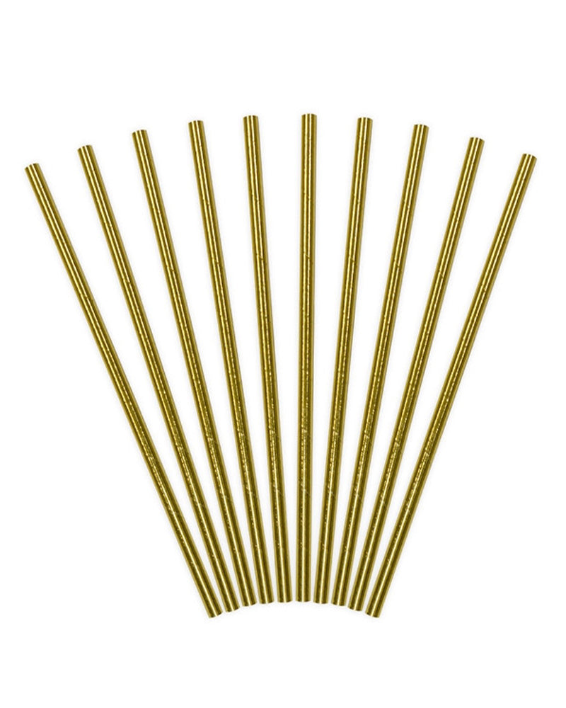 Pailles de papier jetable - Or