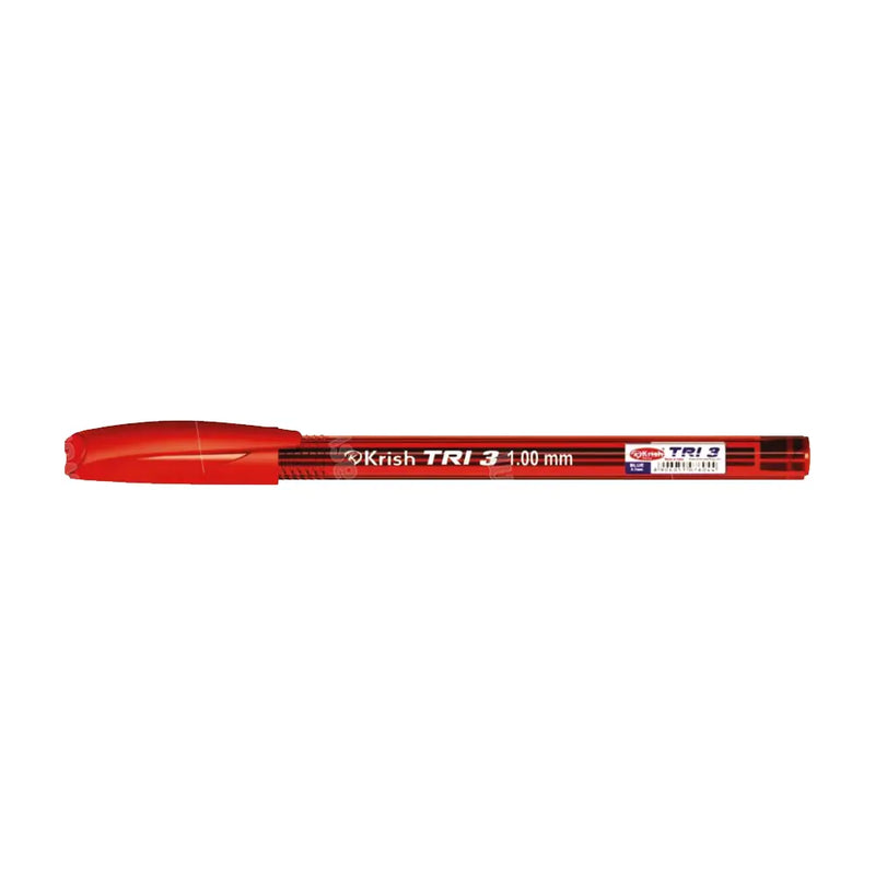 Krish Stylos à bille Tri-3, 1,00 mm - Rouge