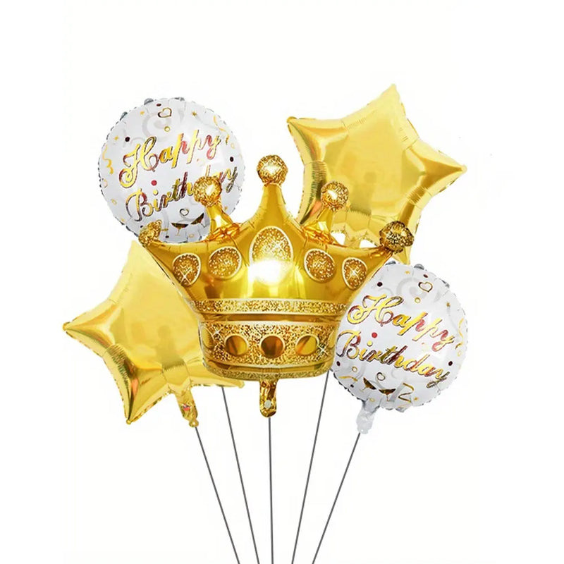 Pack Ballons à Hélium 5 Pièces pour Anniversaire