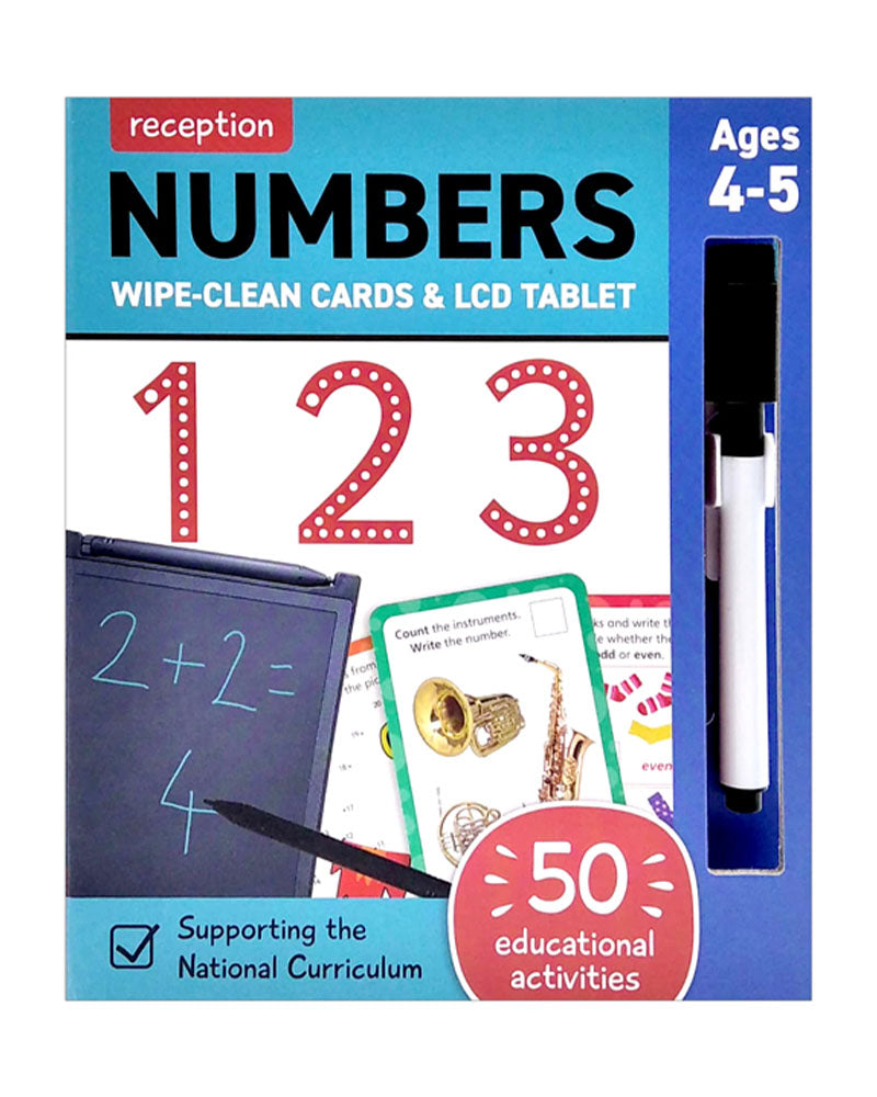LCD Drawing Tablet - Numbers + Wipe Clean Cards