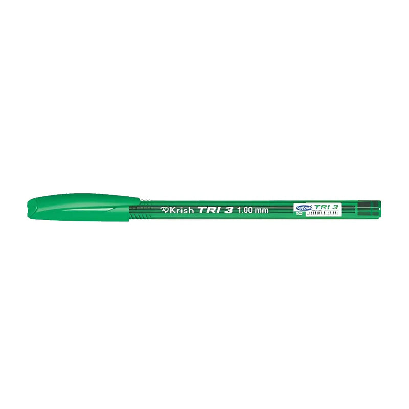 Krish Stylos à bille Tri-3, 1,00 mm - Vert