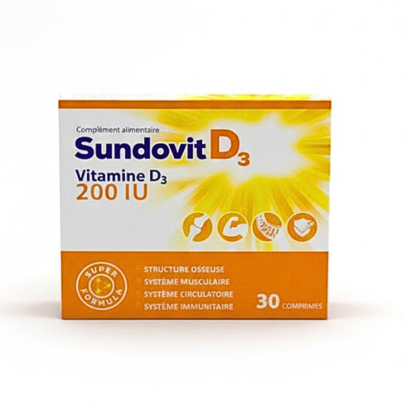 Sundovit Vitamina D3 200IU 30 Comprimidos