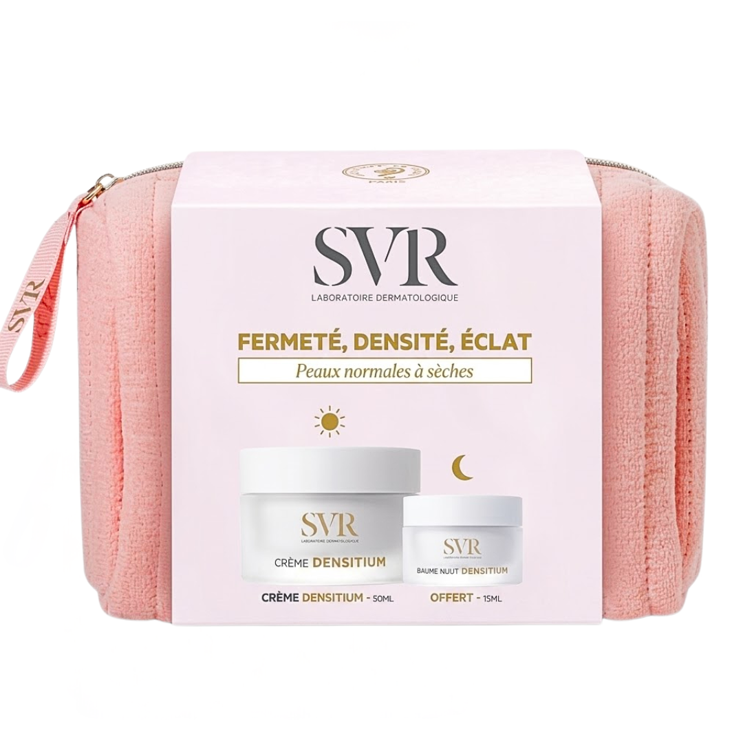 Coffret SVR Densitium crème 50 ml, baume nuit 15 ml et trousse