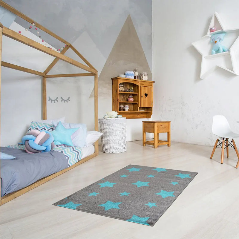 Alfombra Bulji Gris Turquesa