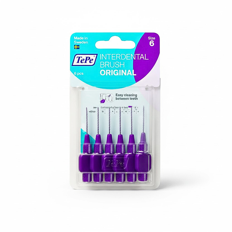 TePe Original Interdental Brush Purple 1.1mm Size 6 – 6 Pieces