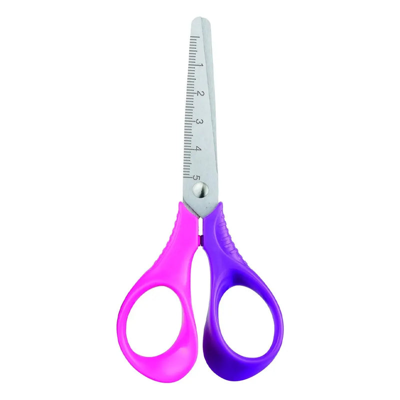 M.School Tijeras de Punta Redonda 13 cm - Rosa y Malva