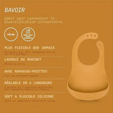 Suavinex Lot de 2 Bavoirs en Silicone 4m+ - Jaune & Gris