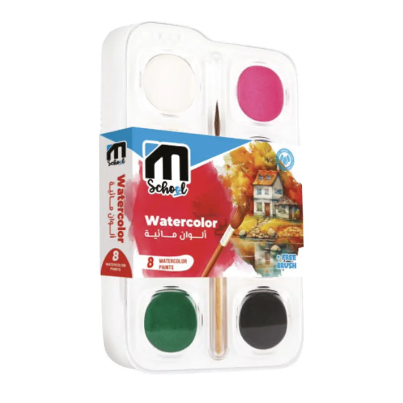 M.School Caja de Acuarelas – 8 Colores