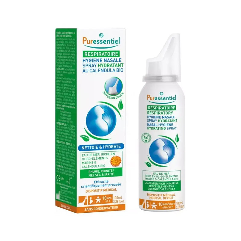 Spray hidratante respiratorio Puressentiel con caléndula orgánica - 100 ml