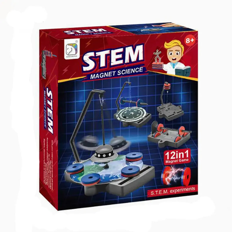 Kit Scientifique Magnétique 12en1 - Expériences STEM - 8A+