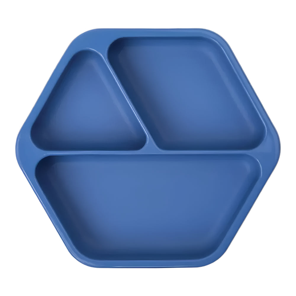 Tiny Twinkle Assiette Compartimentée en Silicone – Bleu