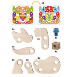 Quercetti Jeu de Construction en Bois Assemblage Dinosaure - 3A+