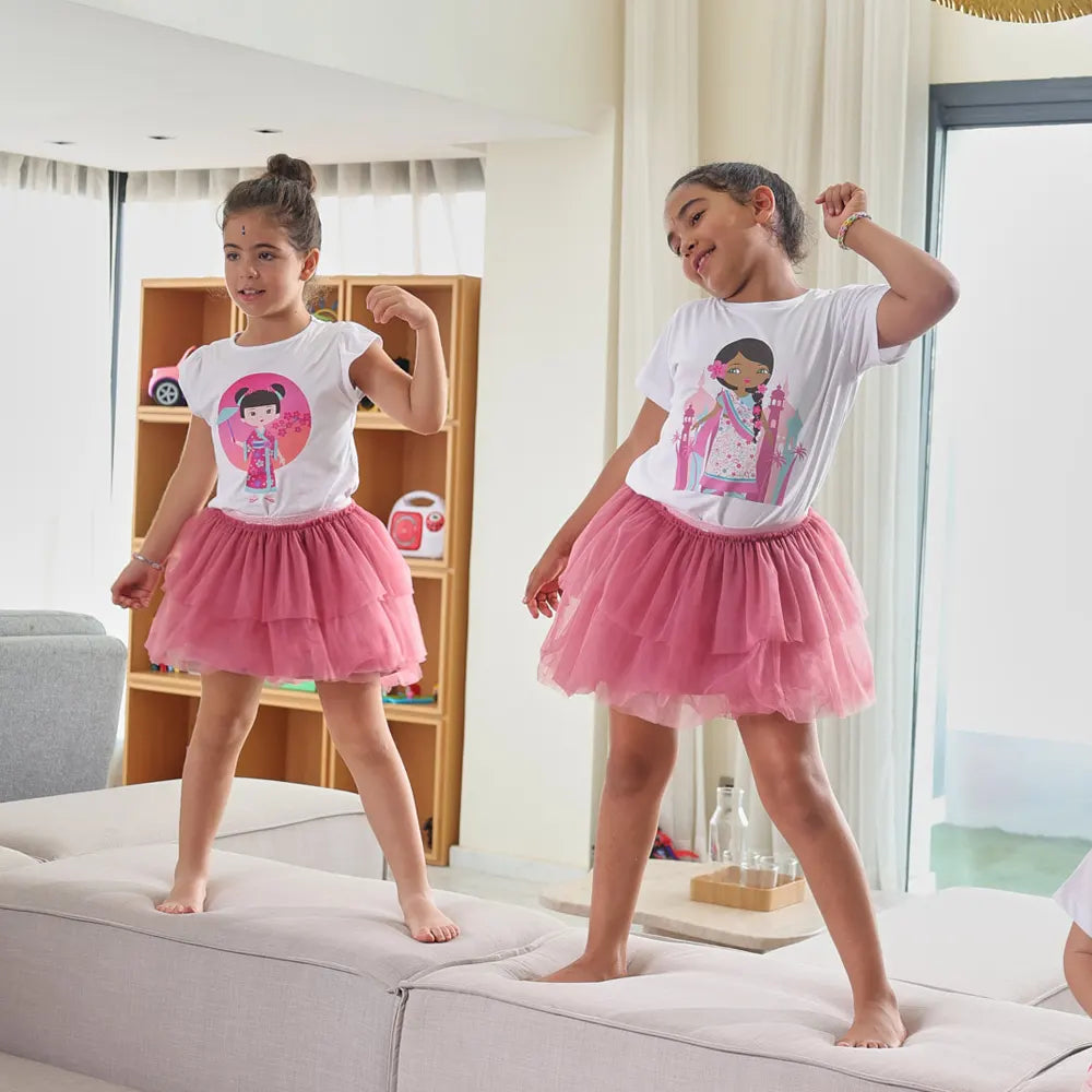 Maïcha Jupe Nara - Rose Sakura
