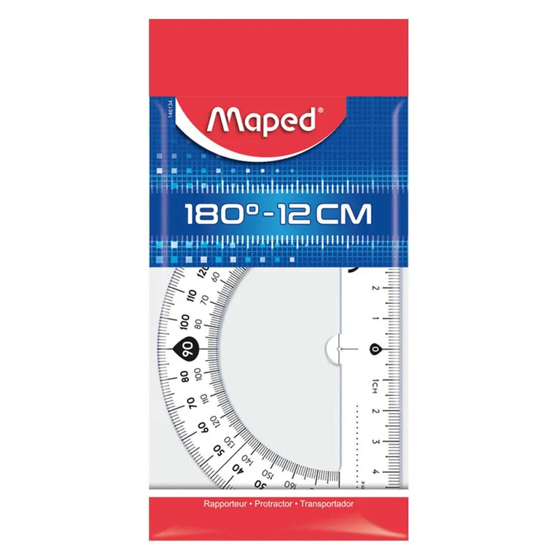Transportador Maped 180° Essentials - 12 cm