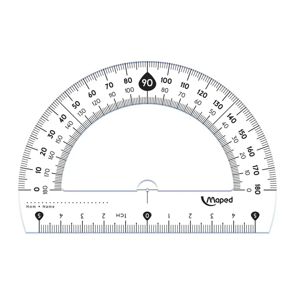 Transportador Maped 180° Essentials - 12 cm