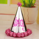 Chapeau d’Anniversaire à Pompon Brillant – Rose