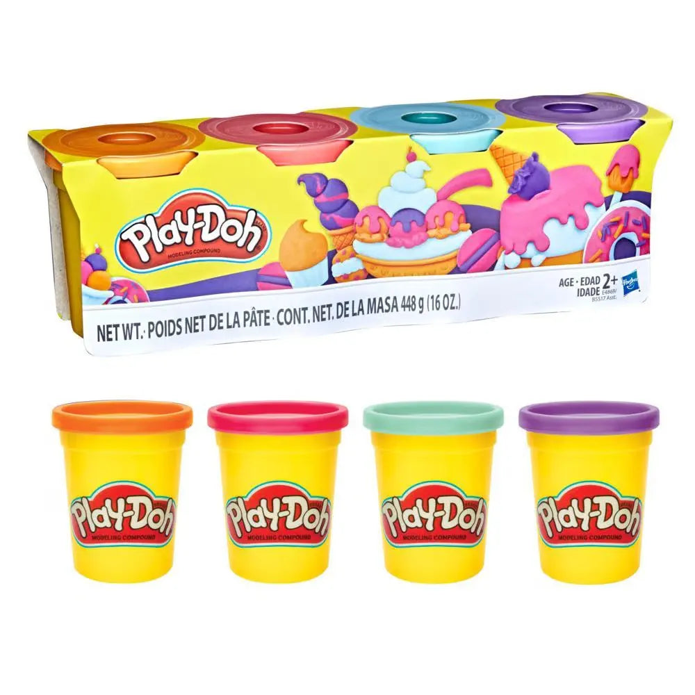 Play-Doh 4 Botes Plastilina Colores Pastel - 2A+