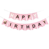 Banner de feliz cumpleaños - Oro rosa