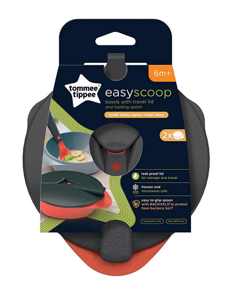 Tommee Tippee Lot de 2 Bols avec Couvercle et Cuillère 6M+