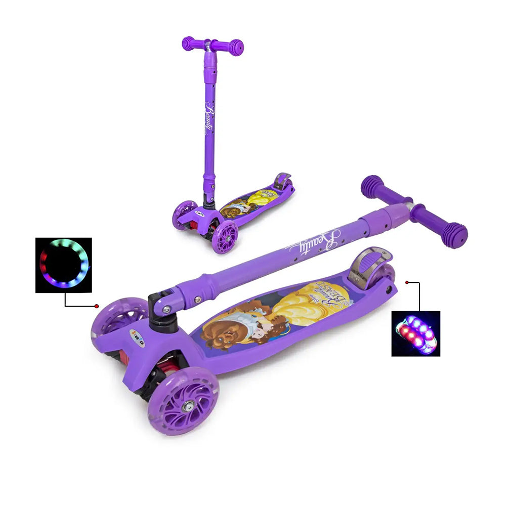 Trottinette Scooter Pliable avec Roues Lumineuses à LED- Belle