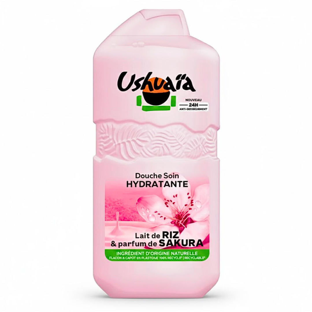 Ushuaïa Douche Soin Hydratante Lait de Riz & Sakura 280ml