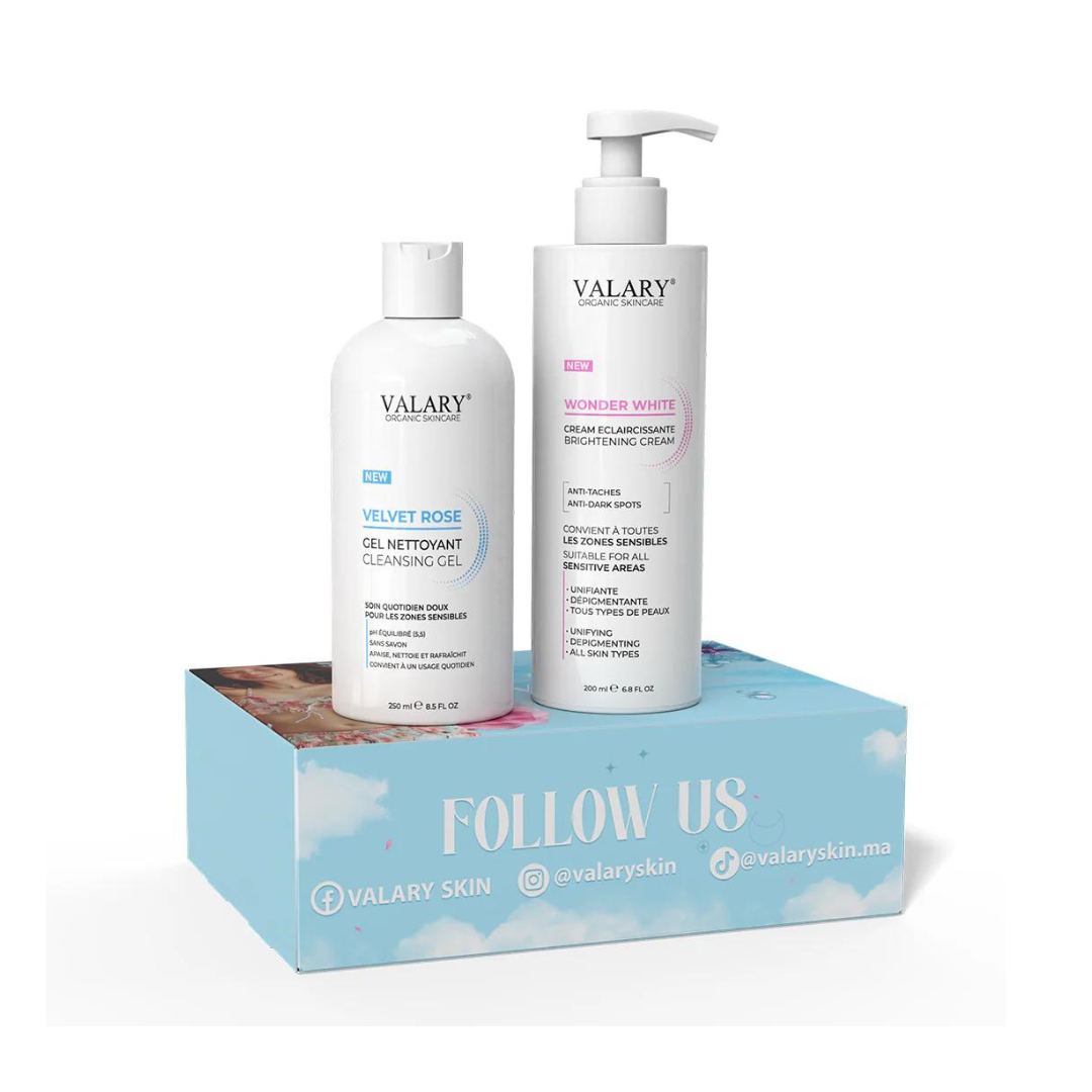 Valary Pack Éclaircissant Crème 200ml & Gel Nettoyant 250ml