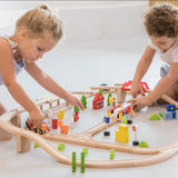 Viga Toys Coffret Circuit de Train 90 Pièces – 3A+